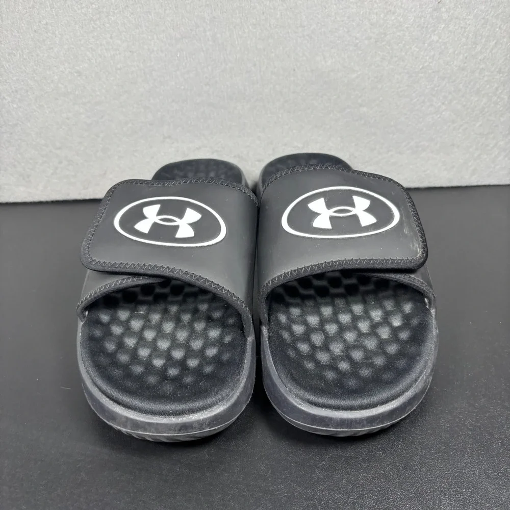 Under Armour Ignite Pro 8 Black Memory Foam Slides Mens Size 11 Slip On Shoes